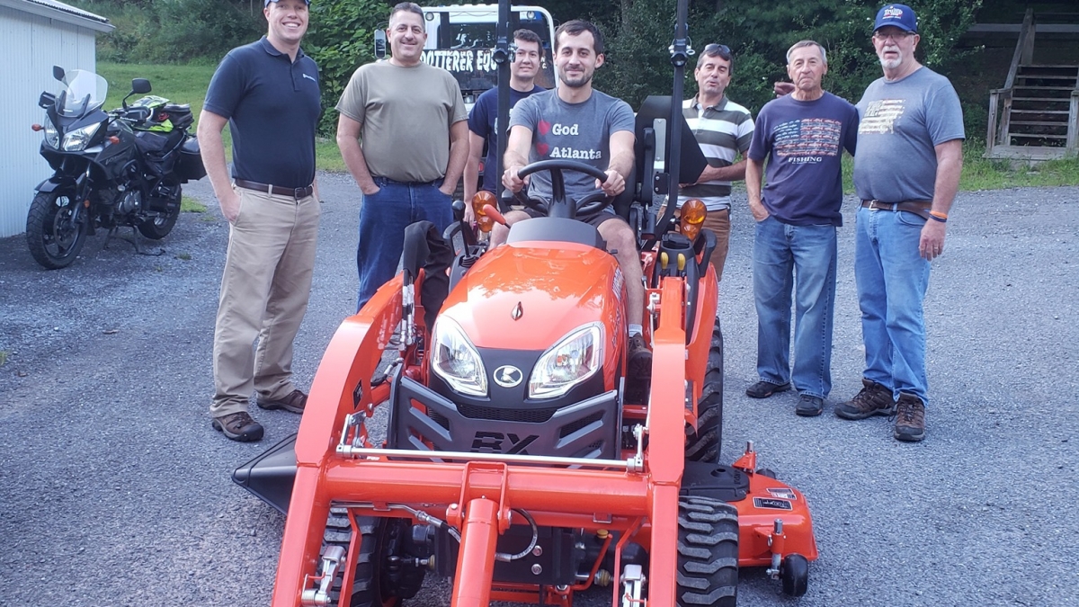 Members of camp leadership and physical operations team. Left to right: Norman Westerbaan, Scott Gettig, Tanner Fishburn, Manager Josh Fishburn, Wayne Fishburn, Bob Fishburn, and Bill Granville.